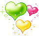 Gif animé coeur arc en ciel